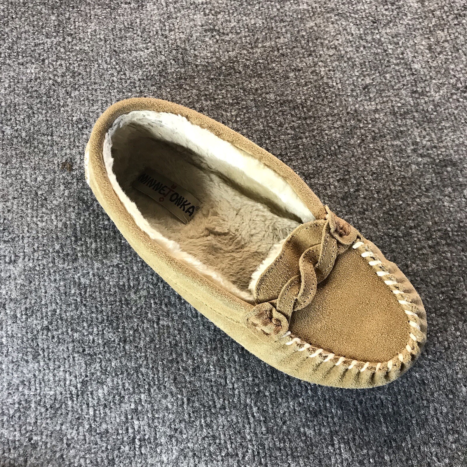 Brown Moccasin Slippers Suede Faux | eBay