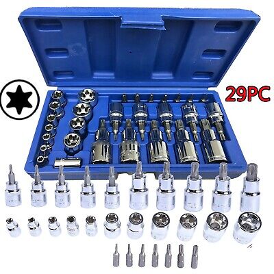 Female & Male Torx Bit Socket Star Socket Set External Star Socket Tool Kit Female Star Socket 29Pcs Torx Bit Socket Set for Auto & Motorcycle Repairing Female & Male Torx Bit Socket Star Socket Set External Star Socket Tool Kit Female Star Socket 29Pcs Torx Bit Socket Set for Auto & Motorcycle Repairing