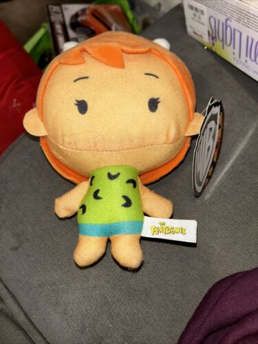 Figura de muñeca de fábrica de juguete de peluche de 8" The Flintstones Pebbles película rara Chibi NUEVO