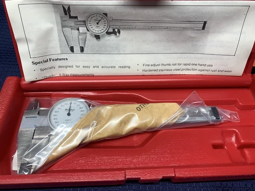 Machinist Tool: Mitutoyo 4" Dial Caliper 505-629 (NOS)