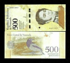 VENEZUELA 500 BOLIVAR P-108 2018 x 1 Pcs Venezuelan SOBERANOS UNC BIRD BANKNOTE