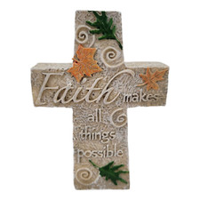 Faith Makes All Things Possible Latex Cross Mold Casting Mould Free Standing