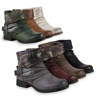 Dockers By Gerli Schuhe Bikerboots Mit Nieten 894484 Damen Biker