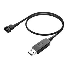 12V Step-Up USB to 4PIN Fan Cable  USB Male to 3-Pin / 4-Pin PWM Fan Braided P...