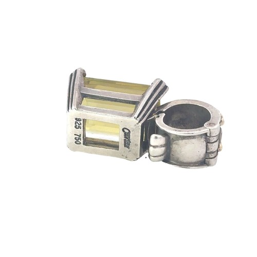 LAGOS Caviar De Plata Esterlina 18k Con Cuarzo Limón Grande Colgante Con Bisagra - Imagen 8 de 8