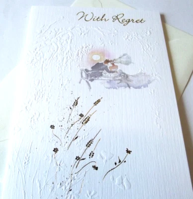 SIMON ELVIN Wedding Regret Card.......R.S.V.P Greetings Card & Envelope