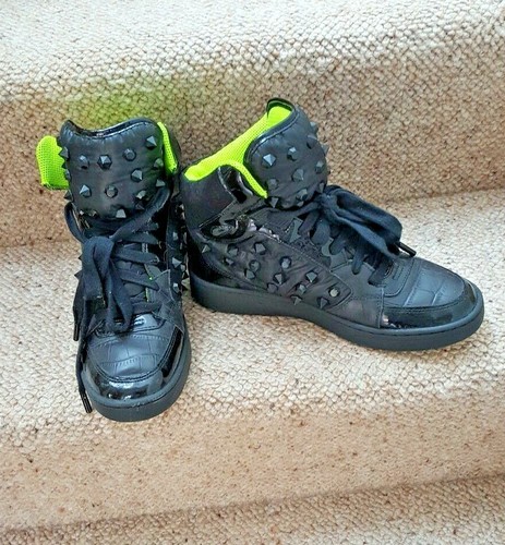 black studded trainers