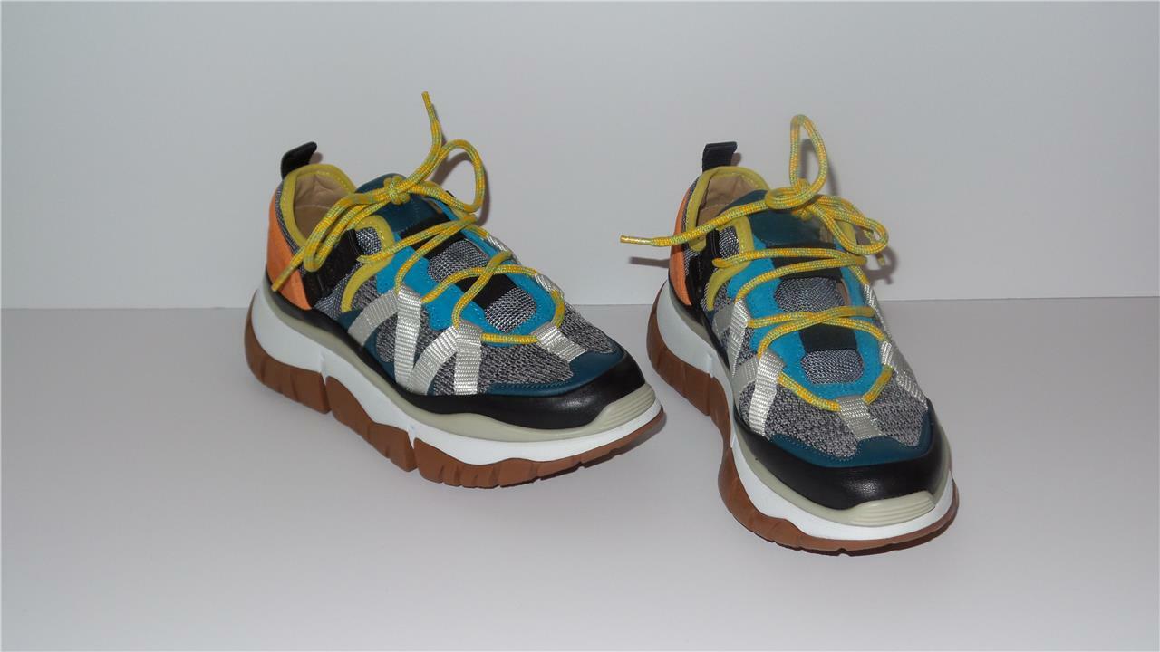 $720 CHLOE BLAKE LOW TOP GREY GREEN TRAINERS SNEAKERS SIZE 36 | eBay