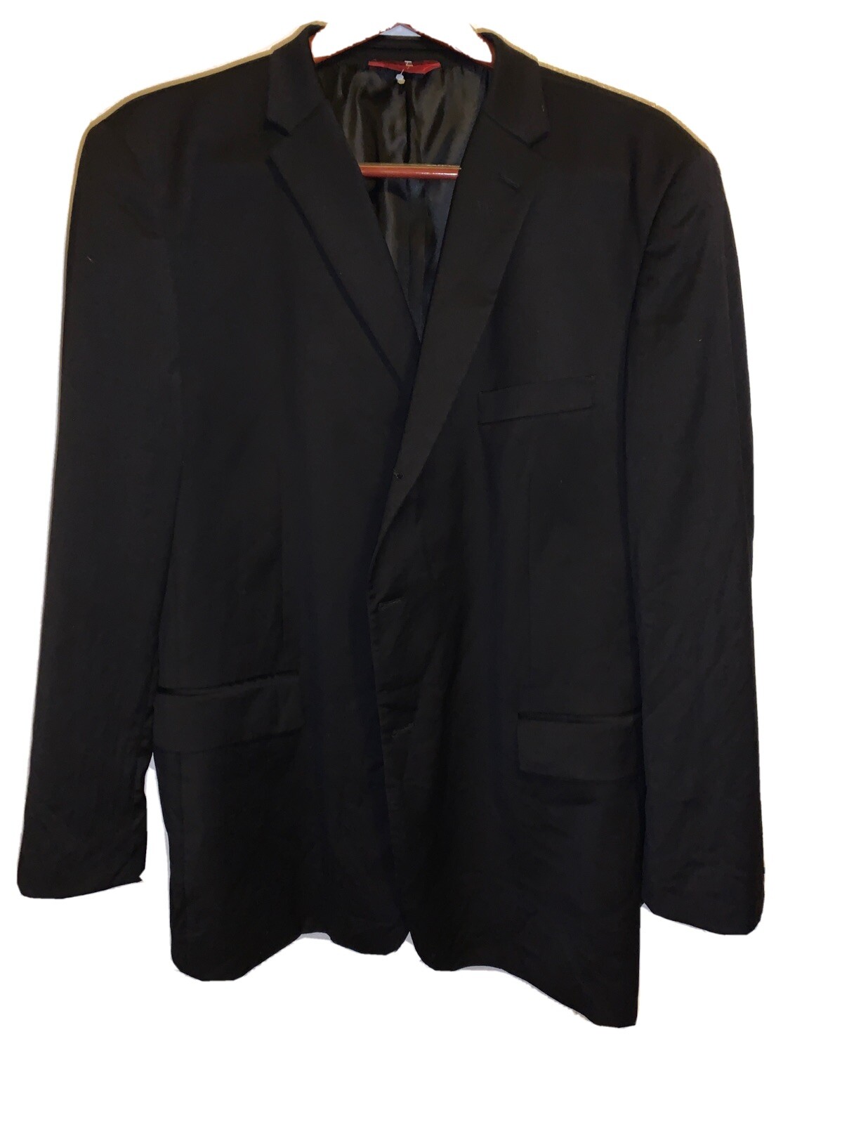 Linea Uomo Suit Jacket Size 52 Long 47 Waist Color Black Premium Wool