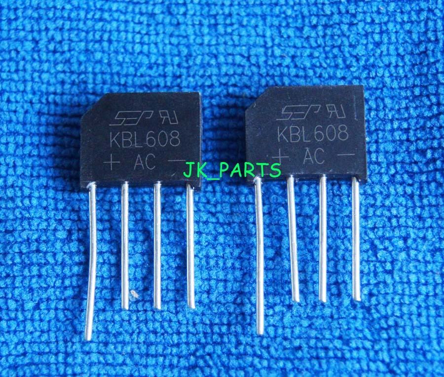 10Pcs KBL608 KBL-608 6A 800V Single Phases Diode Rectifier Bridge