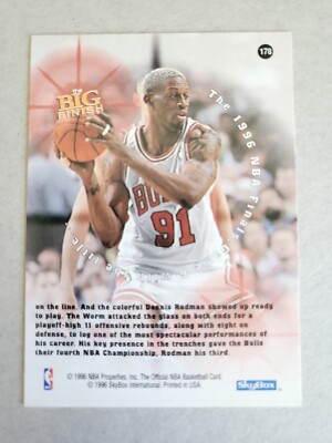 1996 NBA Hoops Dennis Rodman The Big Finish #178 Bulls | eBay