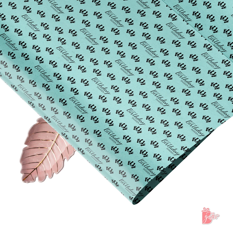 Name Personalized Gift Wrap Funny Funky Birthday Custom Wrapping Paper Roll 24" - Image 3 of 3