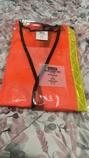 Uline HI-VIS Non-Reflective Orange Safety Vest S-99120-M NEW in Pack Size: S/XL