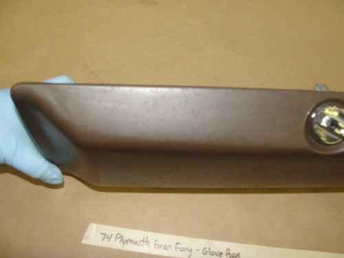 Factory Original 74 Plymouth Gran Fury DASH GLOVE BOX DOOR LID COMPARTMENT LINER - Picture 8 of 17