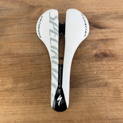 Low Mile! Specialized Romin Pro White 155mm 7x9mm FACT Carbon Rails Saddle 171g - Picture 9 of 10