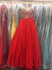 Tiffany 16178 Red Stunning Pageant Gala Gown Dress sz 6 NWT