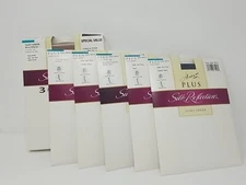 7 Hanes Silk Reflections Control Top Sheer Plus Two - Three Multicolor 2000 NIP