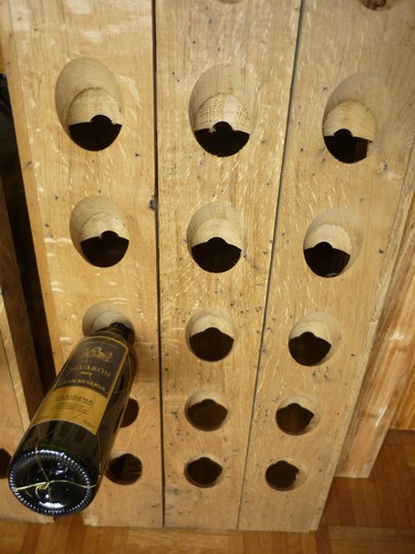 ORIGINAL B-Stock Champagne Riddling Rack f. 30 Bottles + Branding/ Oak Wine Rack - Foto 7 di 12