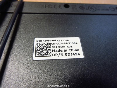 DELL DJ494 USB QWERTY US International Black keyboard USB Tastatur