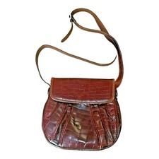 FRANCESCO BIASIA ❤️ Sac à main en cuir imprimé crocodile des années 80