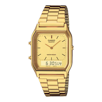 NON-WORKING Casio AQ230GA-9D Men's Watch Gold Stainless Steel Band Quartz