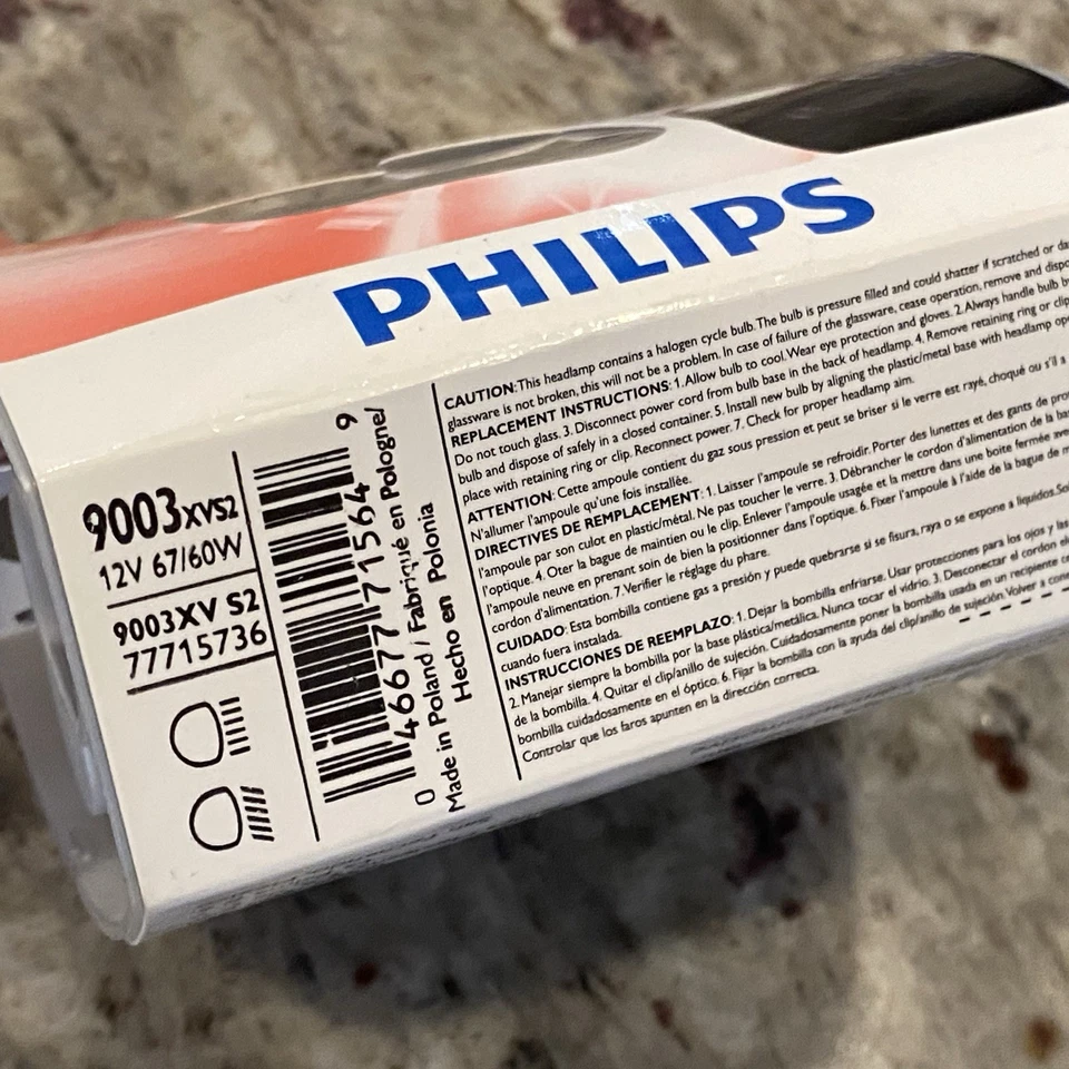 2件装全新飞利浦9003 Extreme Vision 9003XVS2灯泡 — 第 3/4 张图片