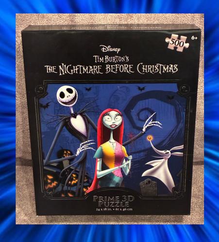 🟥 The Nightmare Before Christmas Prime 3D 500 Piece jigsaw Puzzle Jack Sally