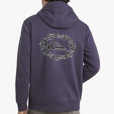 Quiksilver Oval Torch Fleece Pullover Hoodie Pocket NEW Greystone Mens Size XL