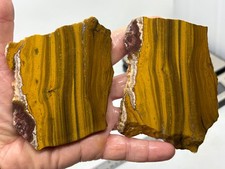 Mexican Golden Layered Jasper Slabs Lapidary Cabbing Combo Ship Avail