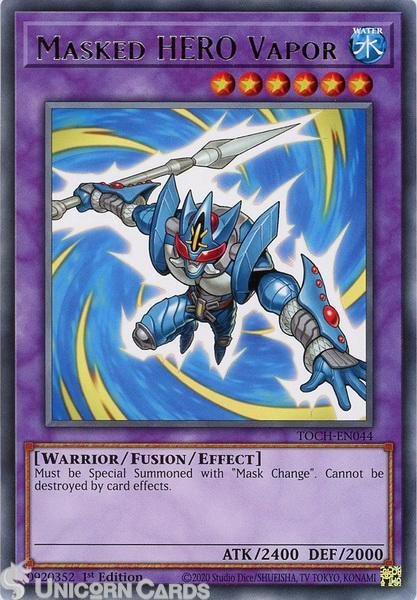 TOCH-EN044 Masked HERO Vapor Rare 1st Edition Mint YuGiOh Card