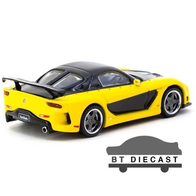 TARMAC WORKS VEILSIDE MAZDA RX-7 FORTUNE7 1/64 YELLOW / BLACK T64G