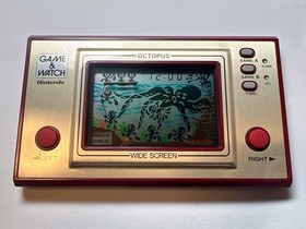 NINTENDO GAME AND & WATCH Octopus Wide Screen1981 w/ BOX Direct From Japan