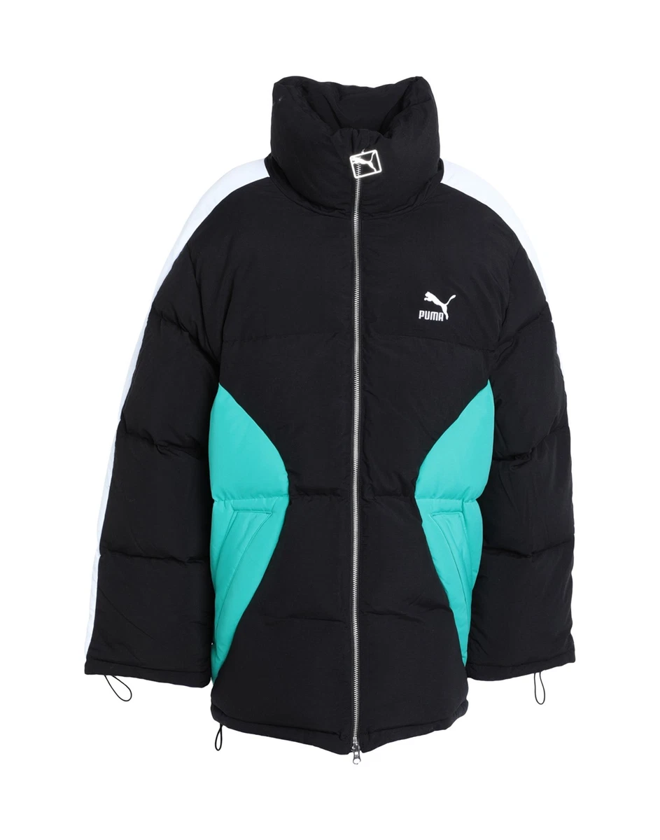 RRP€380 PUMA Oversized Puffer Jacket Size XS Fits S M Black PRIMALOFT Drawstring