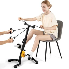 Folding Pedal Exercise Bike W/ Adjustable Resistance Full body Home Rehab