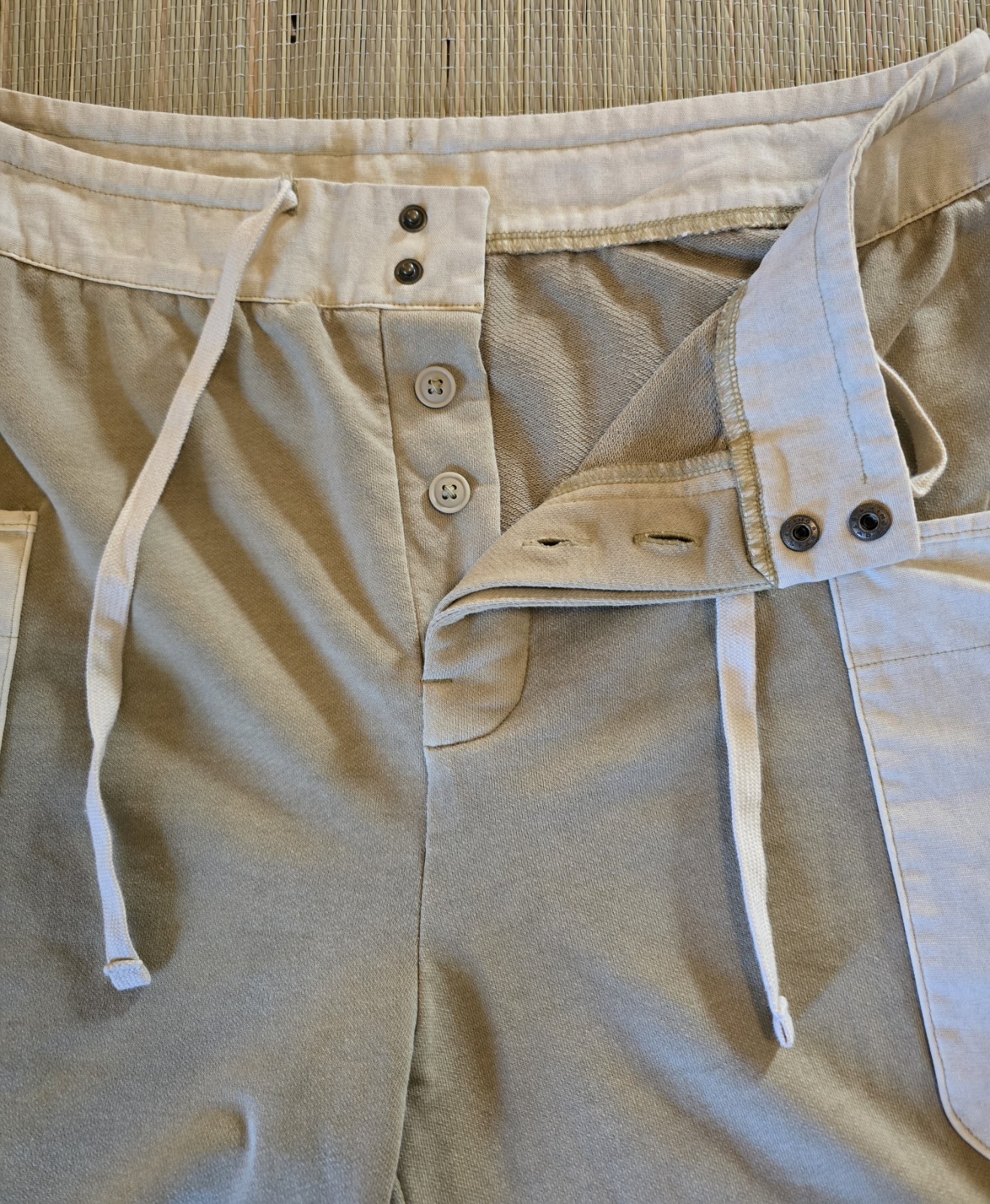 Universal Thread Button Fly Knit Cargo Pants Sage… - image 12