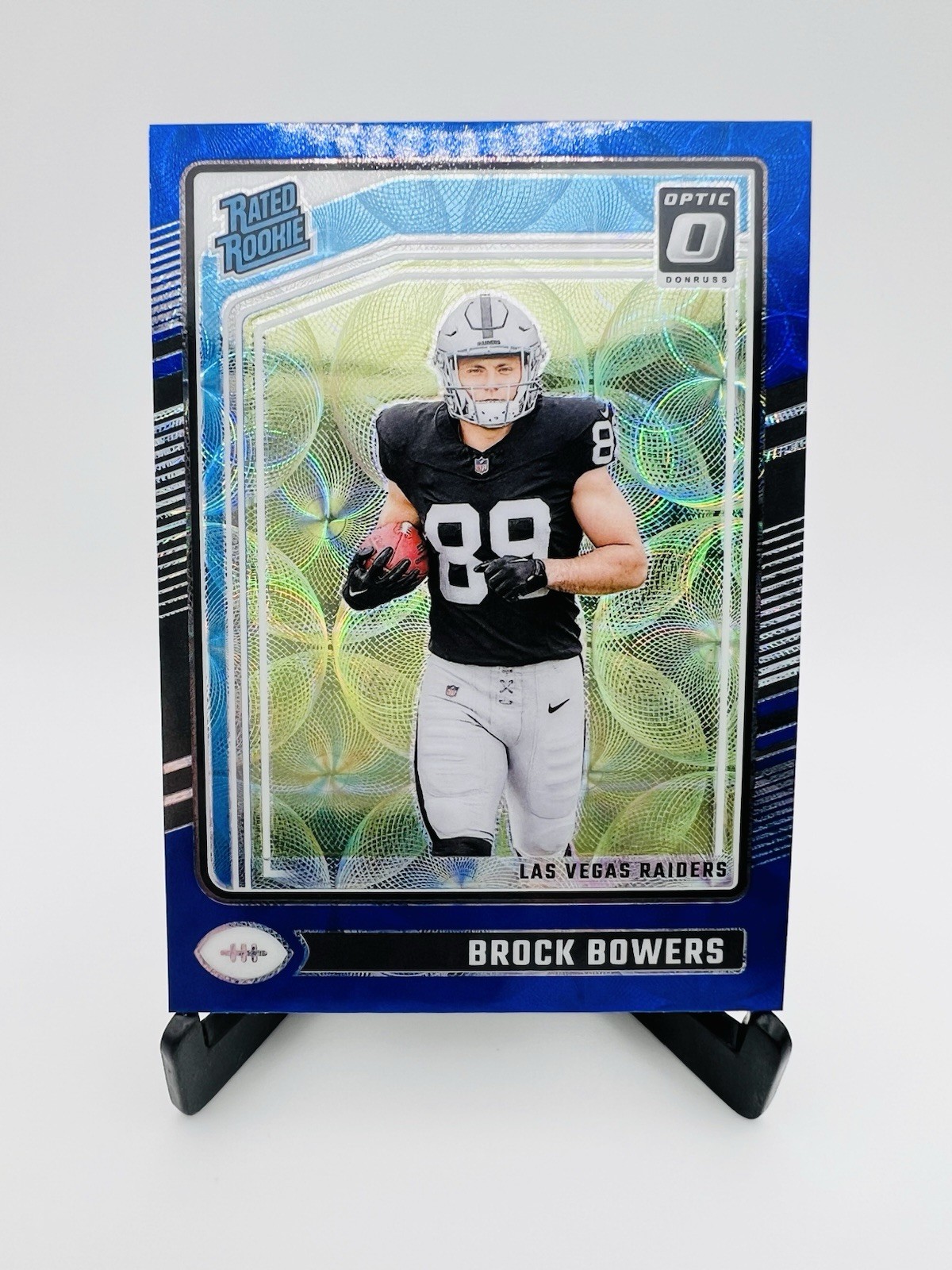 2024 Panini Donruss Optic - Rated Rookie Brock Bowers #215 Blue Scope Prizm (RC)