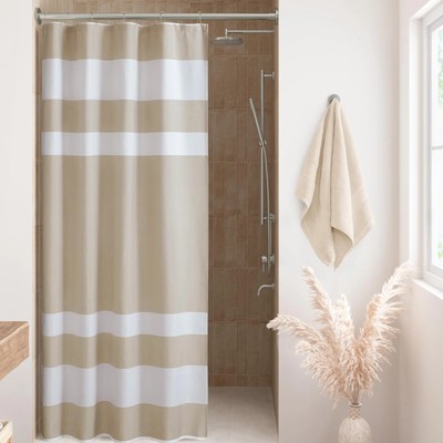 Madison Park Spa Waffelmuster Duschvorhang zusammengesetzter Stoff mit 3M Scotchgard