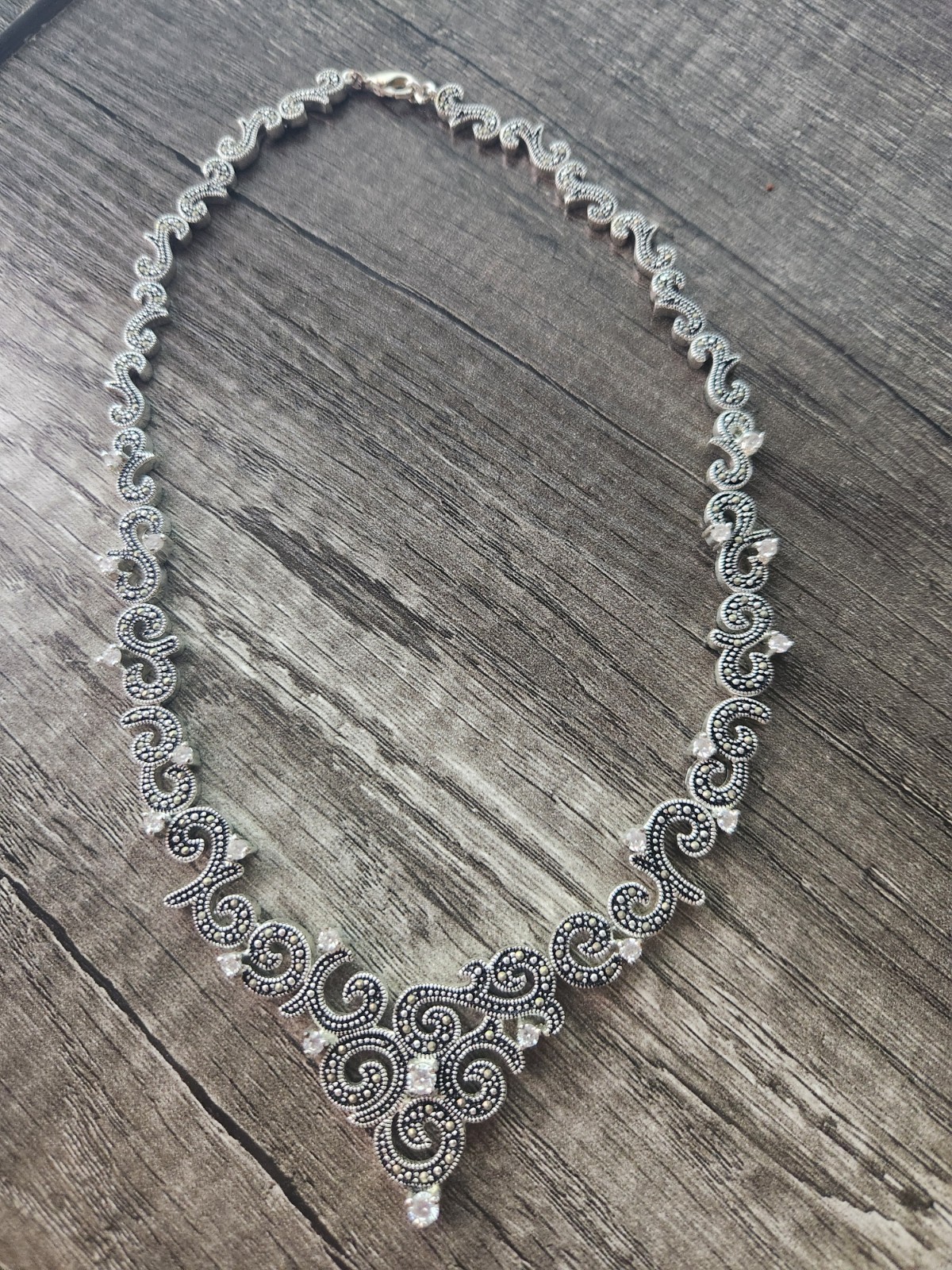 Beautiful Marquesite  Statement Necklace - image 1