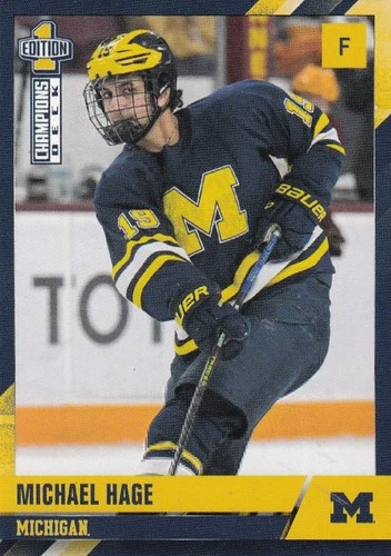 2025-26 Michigan Wolverines Hockey Champions Deck Pick A Card  Hage Horcoff - product listing photo