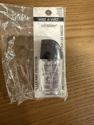 wet n wild Nail Polish Wild Shine, Clear Nail Protector, Nail Color