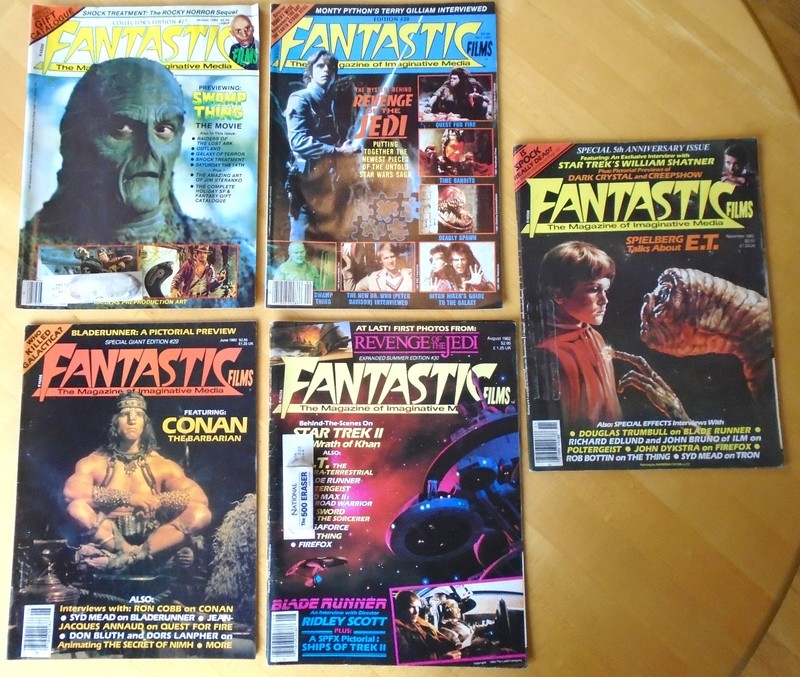 Fantastic Films Magazine Lot of 6 Vintage 1981 1982 Vol 4 No. 2-6, Vol 5 No. 1