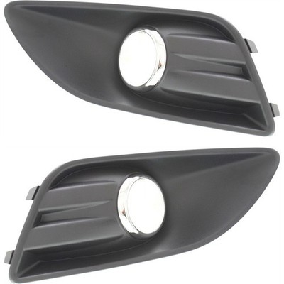 Fog Light Trim Set For 2013-2016 Ford C-Max Left & Right Textured Black 2Pc