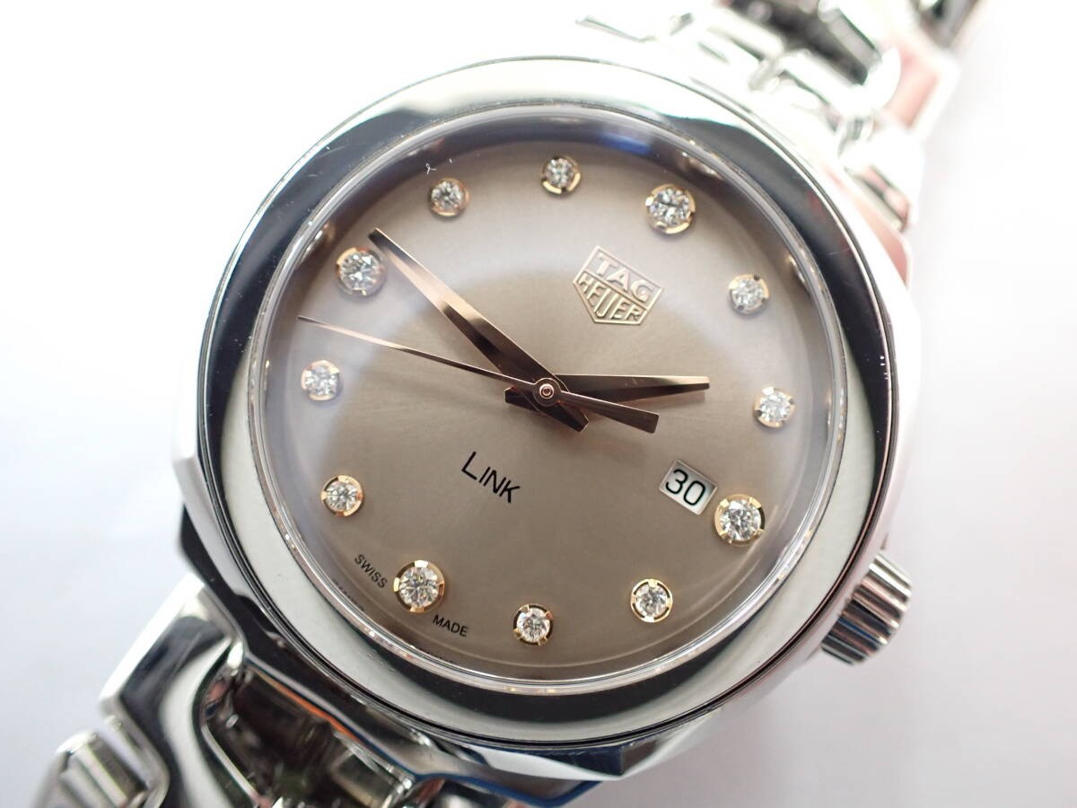 TAG Heuer Link WBC131E Date Diamond Quartz Steel Watch 631613