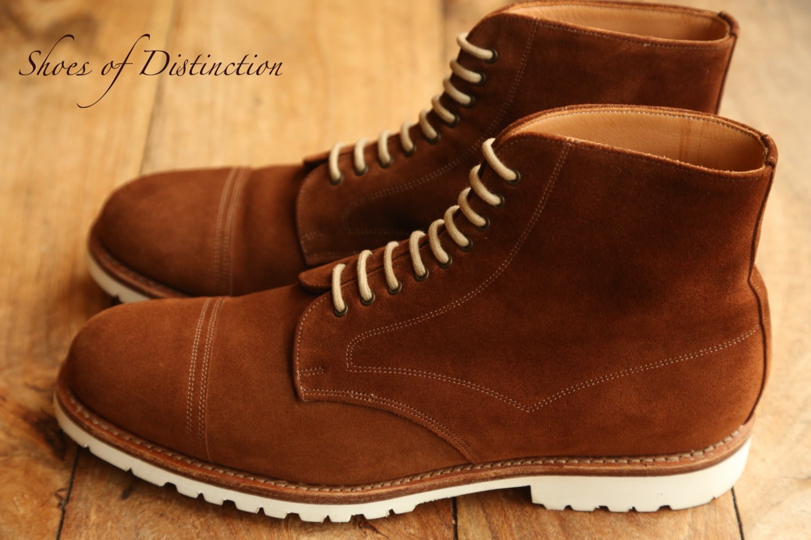 Joseph Cheaney Milburn Tan Brown Suede Derby Boots Mens UK 10 US 11 EU 44 image 2