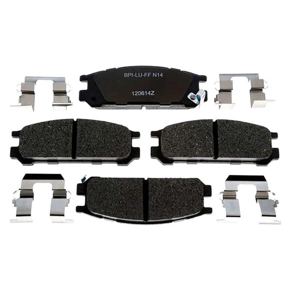 Rotores de freno traseros + pastillas de freno de cerámica y herrajes para Subaru Legacy 1990-1998 Foto 2 de 4