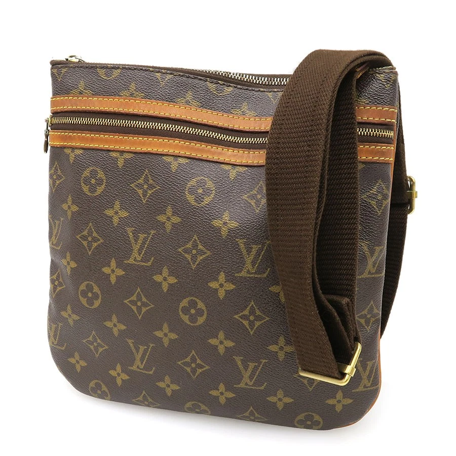 Vuitton — Louis Vuitton Pochette M40044 Canvas Brown Shoulder Bag #SAB16070