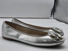 Circus By Sam Edelman Shoes Women 7.5 Silver Cecilia Flower Ballet Flats Comfort