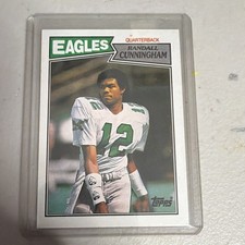 Topps 1987 Randall Cunningham Philadelphia Eagles #296 Rookie Base Set NFL Card. rookie card picture