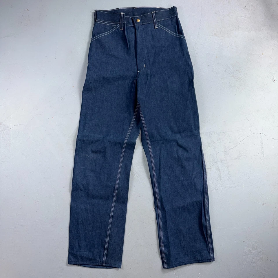 Carhartt VTG 70s Blue Denim Work Pants Jeans Carpenter 30x32 USA Union Tags - Image 4 of 4
