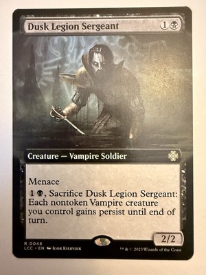 MTG Dusk Legion Sergeant Extended Art  - The Lost Caverns of Ixalan Commander